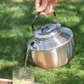 1.5L Camping Water Kettle Water Pot Portable Stainless Steel Boiling Water Collapsible Handle Cookware Durable Tea Kettle Hiking Picnic Pot. 