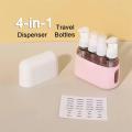 3/4-In-1 Travel Bottle Set TSA-Compliant Travel-Size Silicone Shampoo Bottles Portable Cosmetics Bottles for Vacation Toiletries Organizer Gym Goers Personal Care Business Trips. 