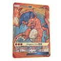 【Serendipity party】DIY Charizard GX Golden Pokemon Cards in English Metal Pokmo Letters Gift Game Cards Rainbow. 