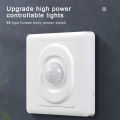 AC 220V LED PIR Motion Sensor Light Switch Infrared Human Body Detection Auto On Off Light Smart Switch for Corridor Staircase.