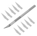1 Handle Cutter With11 Blades (Aluminium Body). 