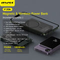 AWEI P39K 15W Wireless Magnetic 10000mAh Power Bank 22.5W 5A PD 20W Super Fast Charging with Digital Display.