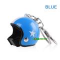 PVC Motorcycle Helmet Keyring Motorbike Safety Helmet Model Keychain Key Ring Key Holder (Blue). 