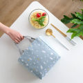 Korean style thickened bundle mouth insulation bag defense portable lunch box bag student couple bento bag lunch bag.