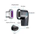 Elough 120W USB C To Type C Magnetic Adapter Fast Charging USB Type C Adapter Magnet Converter Right Angle Usbc Type C Connector. 