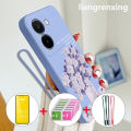 [Free tempered glass] casing Vivo Y36 4G Vivo y27s Vivo Y36 5G 2023 phone case softcase liquid silicone shockproof bumper cover new design cartoon oil painting flowers ytmyhh02. 