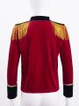Ringmaster Costume Kids Boys Long Sleeves Velvet Coat Jacket Red Circus Lion Tamer Halloween Party Holiday Cosplay Fancy Dress. 