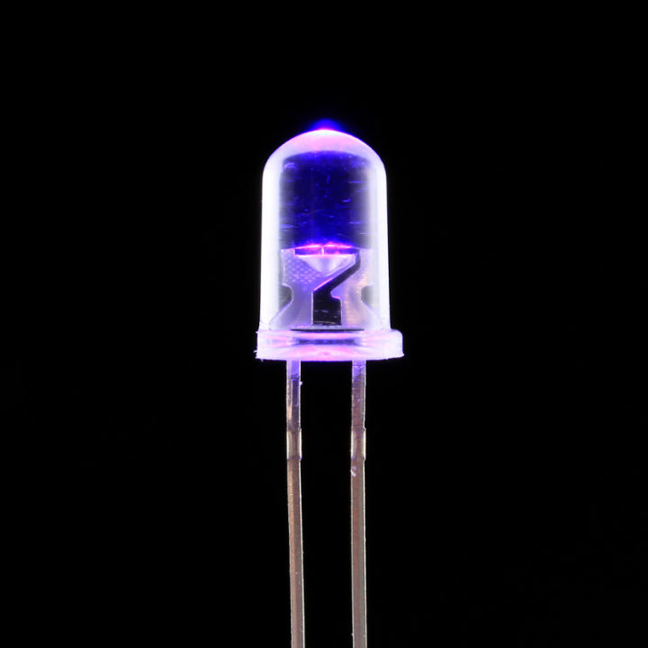 10Pcs 5Mm Round Uv Led