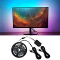 DIY Ambient Computer Monitor Desktop PC Screen Backlight Lighting RGB USB Addressable WS2812B Smart LED Strip Full Kit. 