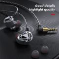 QKZ AK7 HiFi Headset with Mic Bass Stereo Wired Earphones Copper Driver Dynamic Music Monitor Headphones In-Ear Noise-cancelling.
