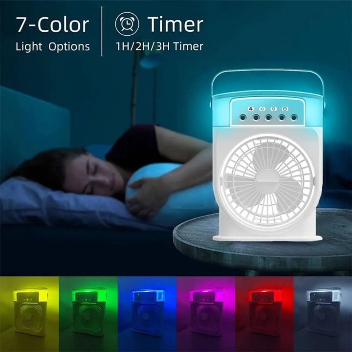 Portable%20Rechargeable%20Air%20Cooler%20Fan%20With%20Deem%20Light%20and%20Humidifier%20-%20Multicolor---%20-%20Image%202