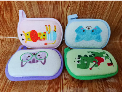 Cartoon Kids Bath Brushes Shower Product Super Soft Towel Accessories Infant Sponge Cotton Rubbing Body Wash Children Rub Baby Sponge