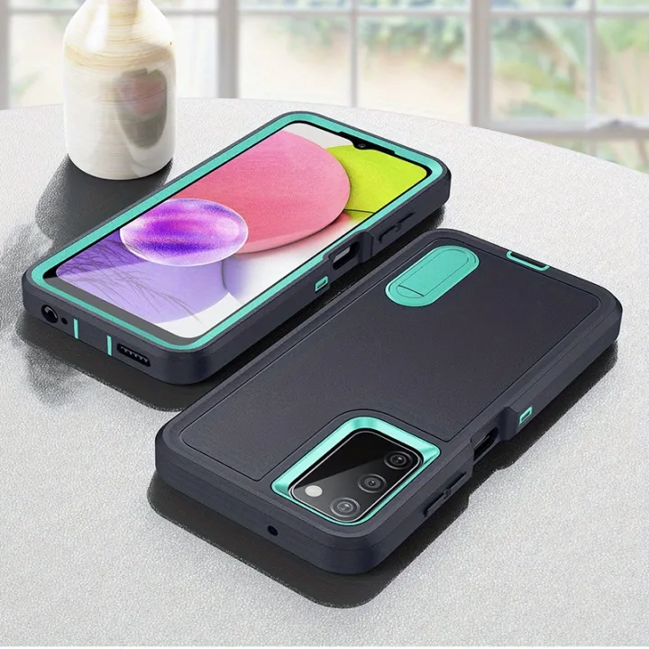 Luxury%20Heavy%20Duty%20Shockproof%20Armor%20Phone%20Case%20For%20Samsung%20Galaxy%20A03S%20US%20Version%20Protective%20Kickstand%20Hard%20Back%20Cover%20-%20Image%207