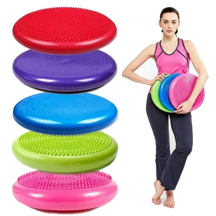 33x33cm Inflatable Yoga Massage Ball Durable Universal Sports Gym Fitness Yoga Wobble Stability Balance Disc Massage Cushion Mat
