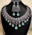 Semi Bridal Diamond Cut Jewellery set (Necklace with Earrings). 