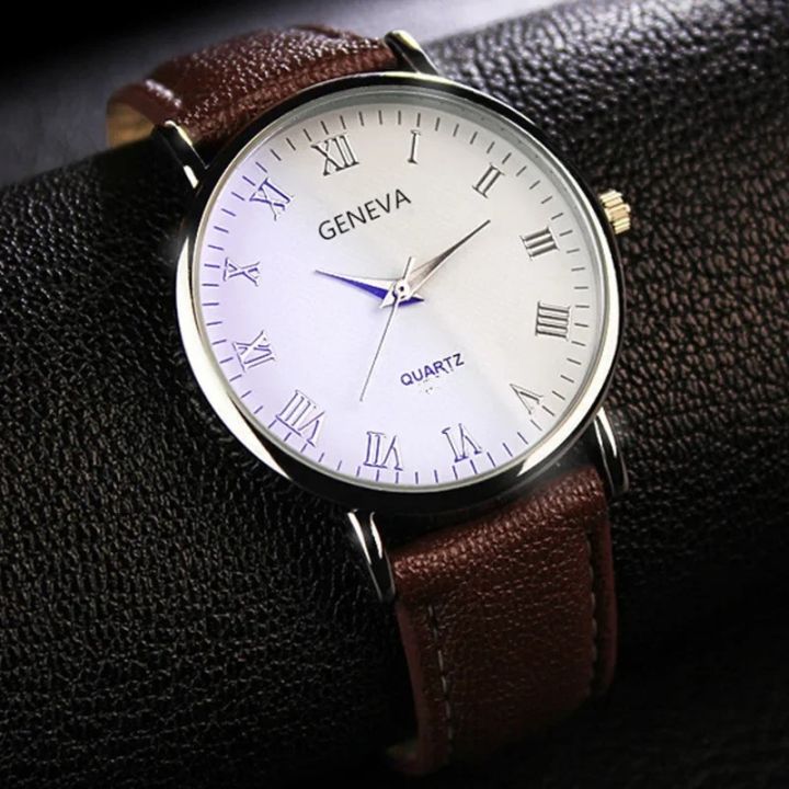 Minimalist Men's Watch Fashion Slim Watch Simple Men's Business Leather Quartz Watch Clock Casual Wristwatch