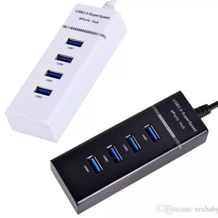 For Desktop 4 Ports High Speed Usb Hub Splitter Expansion White/Black - 1.2M and 30cm