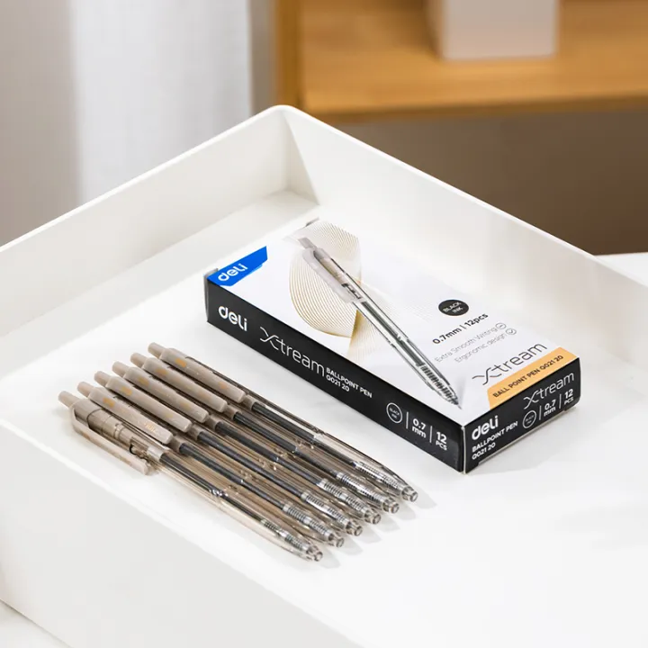 DELI%20Ballpoint%20Pen%200.7%20MM%20Office%20Ball%20Pens%2012PCS/Box%20Smoothing%20Writing%20Low%20Viscosity%20Ink%20Writing%20Pens%20Office%20Stationery%20Amour%20zii%20-%20Image%205