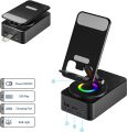 KISONLI Speaker Bluetooth M-1 Phone Holder 360° Foldable Mobile RGB lights.