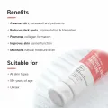 DERMATOUCH Bright & Even Tone Face Wash with Niacinamide, Vitamin E and Kojic Acid | Daily Gentle Face Cleanser For Tan, Pigmentation, Uneven Tone, Dark Spot Removal - 70G. 