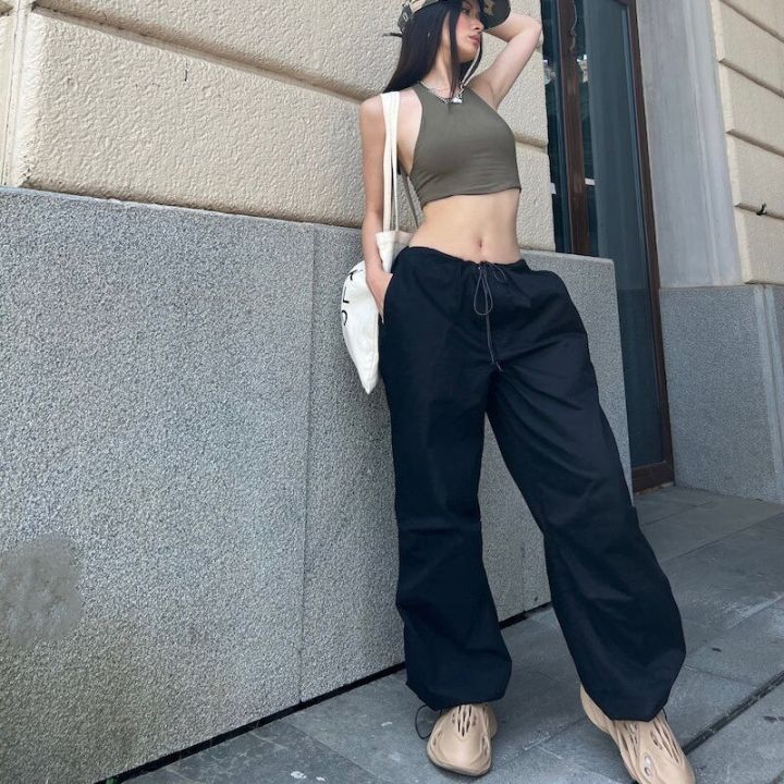 Gaono%20Women%20Oversized%20Baggy%20Cargo%20Pants%20Loose%20Fit%20Low%20Waist%20Drawstring%20Wide%20Leg%20Trousers%20Summer%20Casual%20Jogger%20Sweatpants%20-%20Image%205
