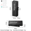 Godox MoveLink Mini LT UC Wireless Microphone 2.4GHz Transmitter Receiver Lavalier Mic for iPhone Type-C Smartphone DSLR Camera. 