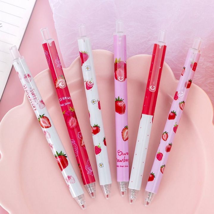 1%20Piece%20Lytwtw's%20Cute%20Sweet%20Strawberry%20Gel%20Pen%20Creative%20Press%20Office%20Gift%20School%20Supplies%20Stationery%20Kawaii%20Funny%20Pens%20-%20Image%203