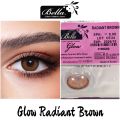 New Bella Radiant Brown Glow Color Contact Lens With Regular Kit Box For Men and Women. 1 Pair Bella Color Contact Lens For Eye Makeup and Cosmetics. Bella Glow Series. #glow.