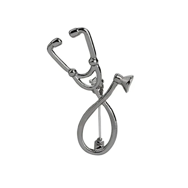 Fashion Trend Brooch Doctor Nurse's Stethoscope Brooch Medical Jewelry Pin