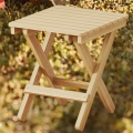 Small Folding Stool Portable Wooden Stool Chair Lightweights Fold-Up Step Stool Folding Foot Rest for Outdoor 28x26x22cm. 