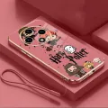 OPPO Reno 12F 5G Reno12F Fashion Harry Potter Wand Phone Case Square Edge Pattern Casing Plated Phone Shell. 