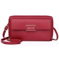 Fashion Female Soft Leather Single Shoulder Bag Large Capacity Women Messenger Wallet Solid Color Ladies Casual Diagonal Purse. 