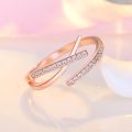 925 Sterling Silver Open Adjustable Ring Shiny Zircon Multifunctional Decoration Simple Index Finger Ring Female Wedding Jewelry. 