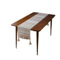 American Ethnic Style Table Runner Geometric Stripes Bohemian Vintage Cover TV Cabinet Cotton Linen Bed Banner Strip Tablecloth. 