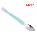 1Pc Double Head Baby Feeding Spoon Scraping Pure Spoon Baby Fruit Scraper. 
