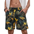 Hawaii beach shorts for men casual short pants 3D printed flower elastic waist board shorts pant swimsuit homme 2023 swim trunks. 