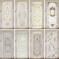 Retro European Style Door Stickers Modern Home Decoration Mural 3D Entrance Closet Waterproof Self-adhesive Paper.