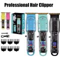 T9 Rechargeable Hair Clippers Transparent Professional Clippers Electric Hair Trimmers For Men Cordless Hair Cut Machine. 