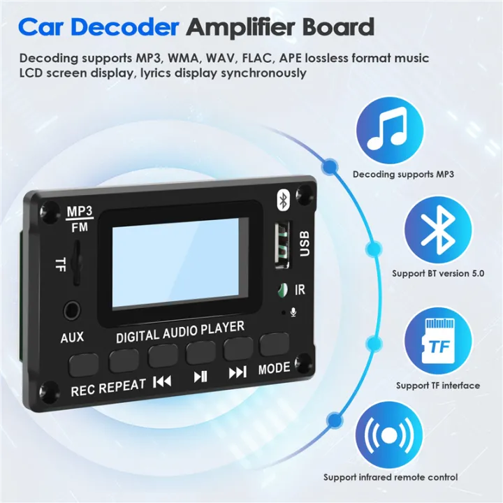 Car%20Bluetooth%20MP3%20Decoder%20Board%20LCD%20Display%20MP3%20Audio%20Module%20Speaker%20Support%20FM%20Radio%20AUX%20USB%20Decoding%20MP3%20Player%20-%20Image%207