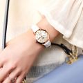 Leather Strap Dual Calendar Life Waterproof Ladies Watch Luminous Week Calendar Function Women's Fashion Quartz Watch Date Watch.
