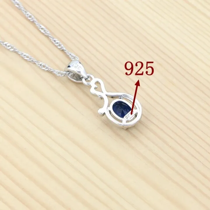 925%20Sterling%20Silver%20Bridal%20Jewelry%20Set%20Sapphire%20Ring%20Earrings%20Bracelet%20Necklace%20Pendant%20for%20Women%20Party%20Accessories%20-%20Image%206