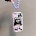 Phone Case For Samsung Galaxy A15 A14 A13 A21S A22 A05 A05S A04S A04 A04E A02 A02S A03 M54 Casing Pearl chain Cute Hello Kitty Cat Cute 3D Kuromi Bracket Cartoon Silicone Soft Shockproof Holder Back Cover.