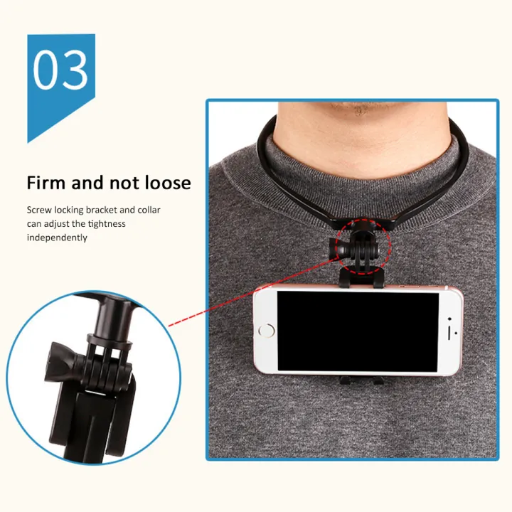 Hang%20On%20Neck%20Action%20Camera%20Hands%20Free%20ABS%20Bracket%20Mount%20Stand%20Phone%20Holder%20-%20Image%203