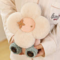 Creative Sunflower Head Baby Human Body Plush Toy Stuffed Kawaii Flower Pillow Cute Room Decor Doll for Kids Girls Birthday Gift. 