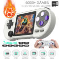 DATA FROG SF2000 Portable Handheld Game Console 3 inch Retro Game Consoles With 6000 Games Classic Mini Video Games for Kids. 
