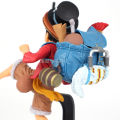 One Piece Figure Running Backpack Luffy Figure Ace Sabo Ornament Pirate Desktop Decoration Stall Merchandise. 