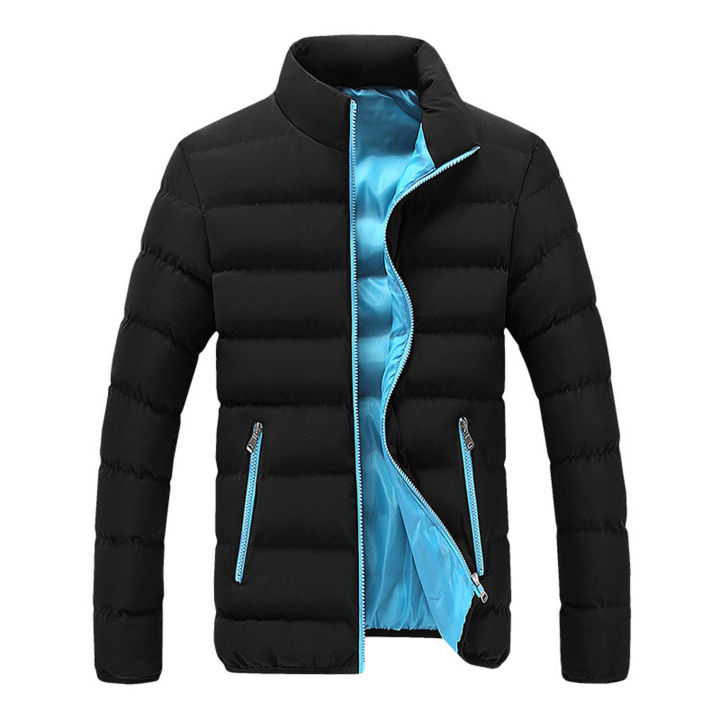Men's%20Solid%20Color%20Stand-collar%20Cotton-padded%20Jacket%20%20Short%20Padded%20Jacket%20Mens%20Outing%20Riding%20Climbing%20Warm%20Coats%20-%20Image%202