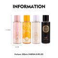 250ml New Body Mist Long Duration Fruity Body Spray Natural Lasting Fragrance Body Deodorant Crush Scent Moisturize Skins. 