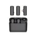 J13 Portable Noise-Canceling Lapel Mic Wireless Dual Microphone With Charging Case For content creators to make live audio videos support android, iphone and windows. 