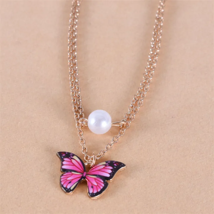 Trendy%20Fashionable%20Double%20Layer%20Pearl%20Chain%20Choker%20Butterfly%20Pendant%20Necklaces%20for%20Girls%20Simple%20Stylish%20New%20Collection%202024%20-%20Necklace%20for%20Women%20Simple%20Stylish%20Fashion%20-%20Image%206